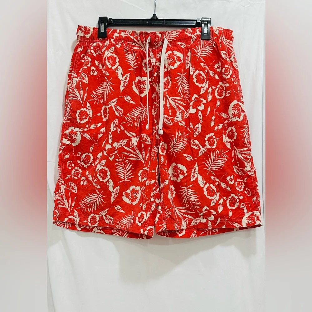 Polo Sport Swim Trunks Mens Sz L Ralph Lauren Tropical Hawaiian Floral Read